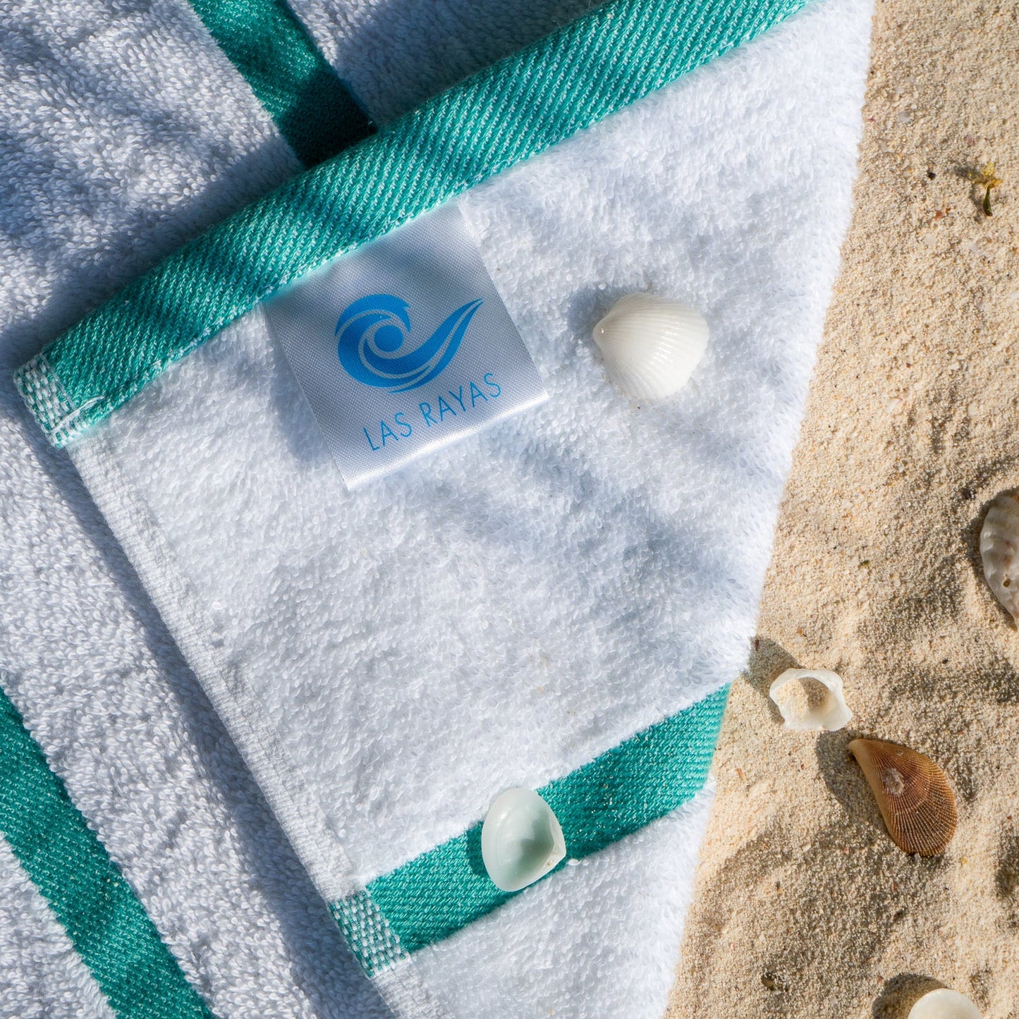 Hospeco® Las Rayas Beach Towel 30x60 Green, 24/Case (HOSBT-HS3060-15GR-CS)