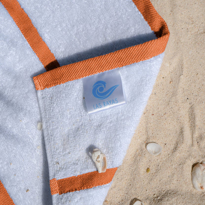Hospeco® Las Rayas Beach Towel 30x60 Orange, 4/Pack (HOSBT-HS3060-15OR)
