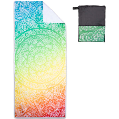 Arkwright Home Mandala Beach Towel 30x70 Yellow (Rainbow) (PNP-BT-MAND3070-YL)
