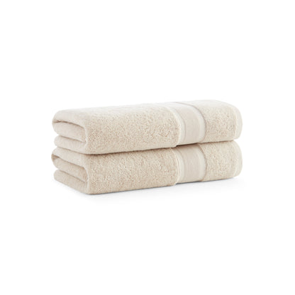 Aston & Arden Aegean Recycled Bath Towel 30x60 Beige Solid (2/Pack) (P-BT-RO-3060-BG)
