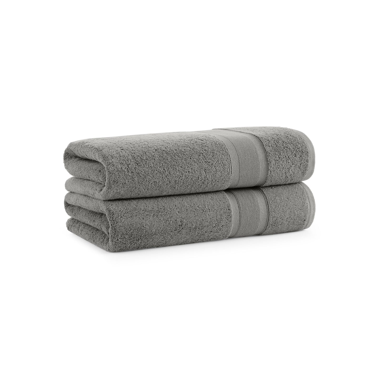 Aston & Arden Aegean Recycled Bath Towel 30x60 Dark Grey Solid (2/Pack) (P-BT-RO-3060-DG)