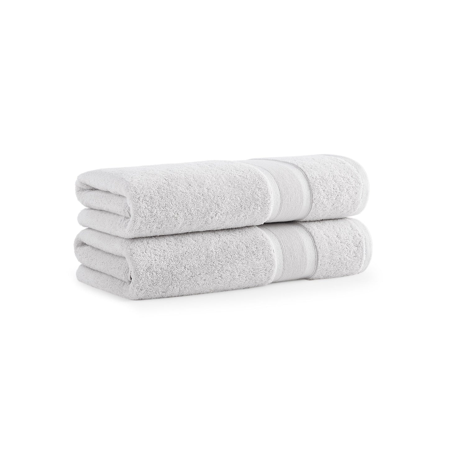 Aston & Arden Aegean Recycled Bath Towel 30x60 Light Gray Solid (2/Pack) (P-BT-RO-3060-LG)