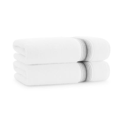 Aston & Arden Turkish Striped Bath Towel 30x60 Pewter (2/Pack) (PNP-BT-STT3060-18PTR)