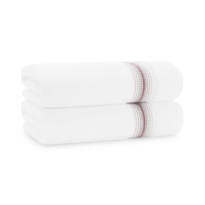 Aston & Arden Turkish Striped Bath Towel 30x60 Rose (2/Pack) (PNP-BT-STT3060-18RSE)