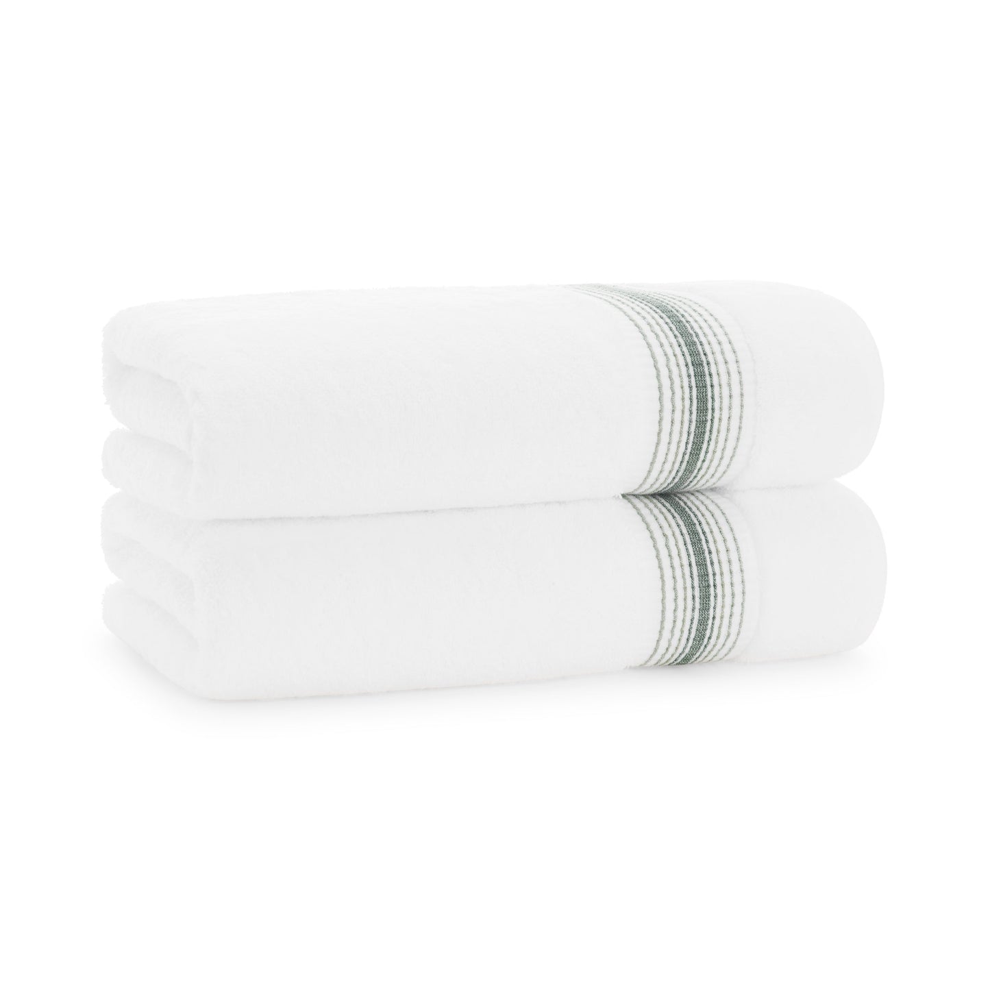 Aston & Arden Turkish Striped Bath Towel 30x60 Sage (2/Pack) (PNP-BT-STT3060-18SGE)
