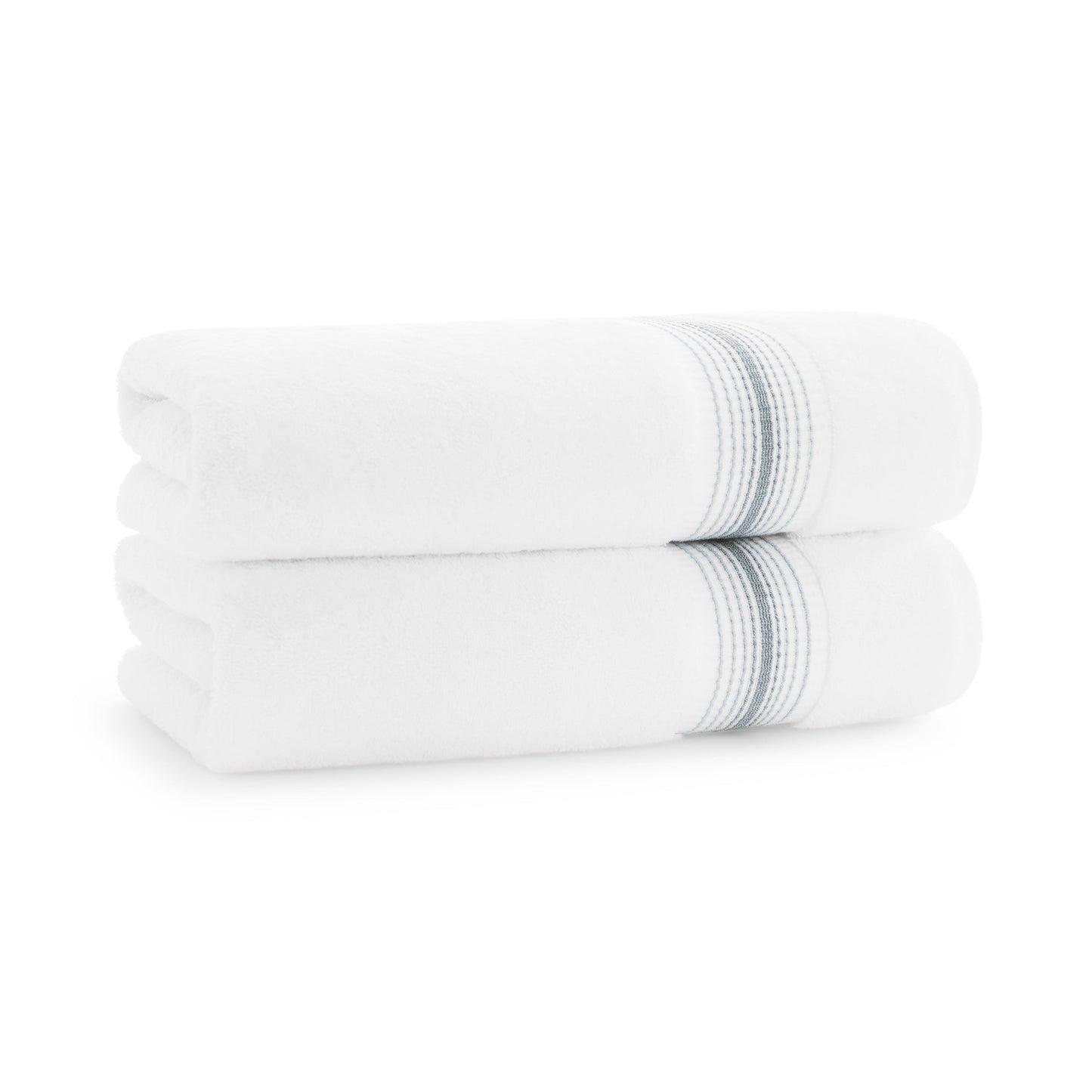 Aston & Arden Turkish Striped Bath Towel 30x60 Slate (2/Pack) (PNP-BT-STT3060-18SLT)