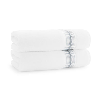 Aston & Arden Turkish Striped Bath Towel 30x60 Slate (2/Pack) (PNP-BT-STT3060-18SLT)