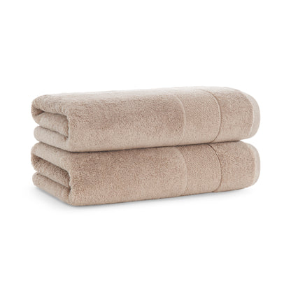 Aston & Arden Turkish Solid Bath Towel 30x60 Hummus (2/Pack) (PNP-BT-TS3060-18-HMS)