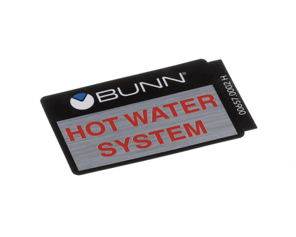 Bunn 00657.0002 Decal, Hot Water (BU00657-0002)