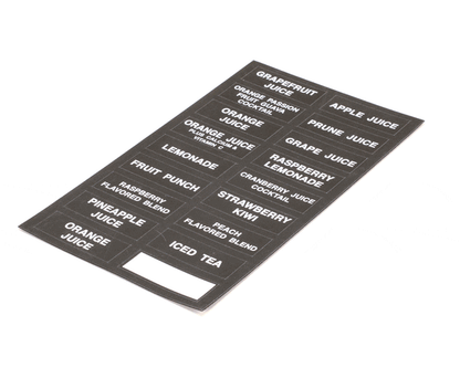 Bunn 32861.0000 Decal, Flavors-Juice Dispenser (BU32861-0000)