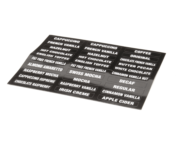 Bunn 38749.0000 Decal, Flvr Labels Imix (New) (BU38749-0000)
