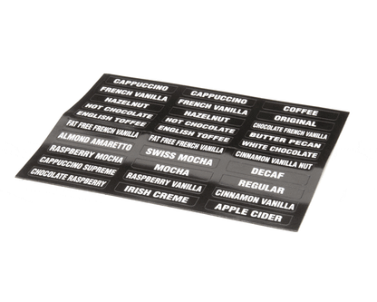 Bunn 38749.0000 Decal, Flvr Labels Imix (New) (BU38749-0000)