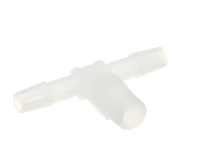 Bunn 40784.0001 Tee,1/8-27 Npt Hex Hd 1/4 Barb Kynar (BU40784-0001)