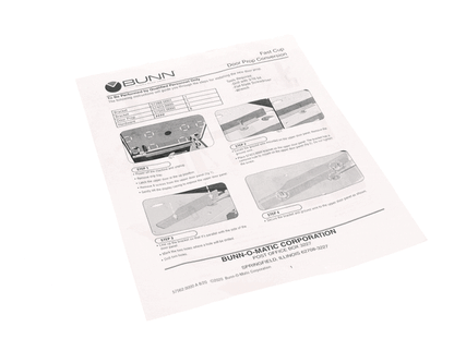 Bunn 57562.0000 Instruction, Door Cylinder Conversion (BU57562-0000)