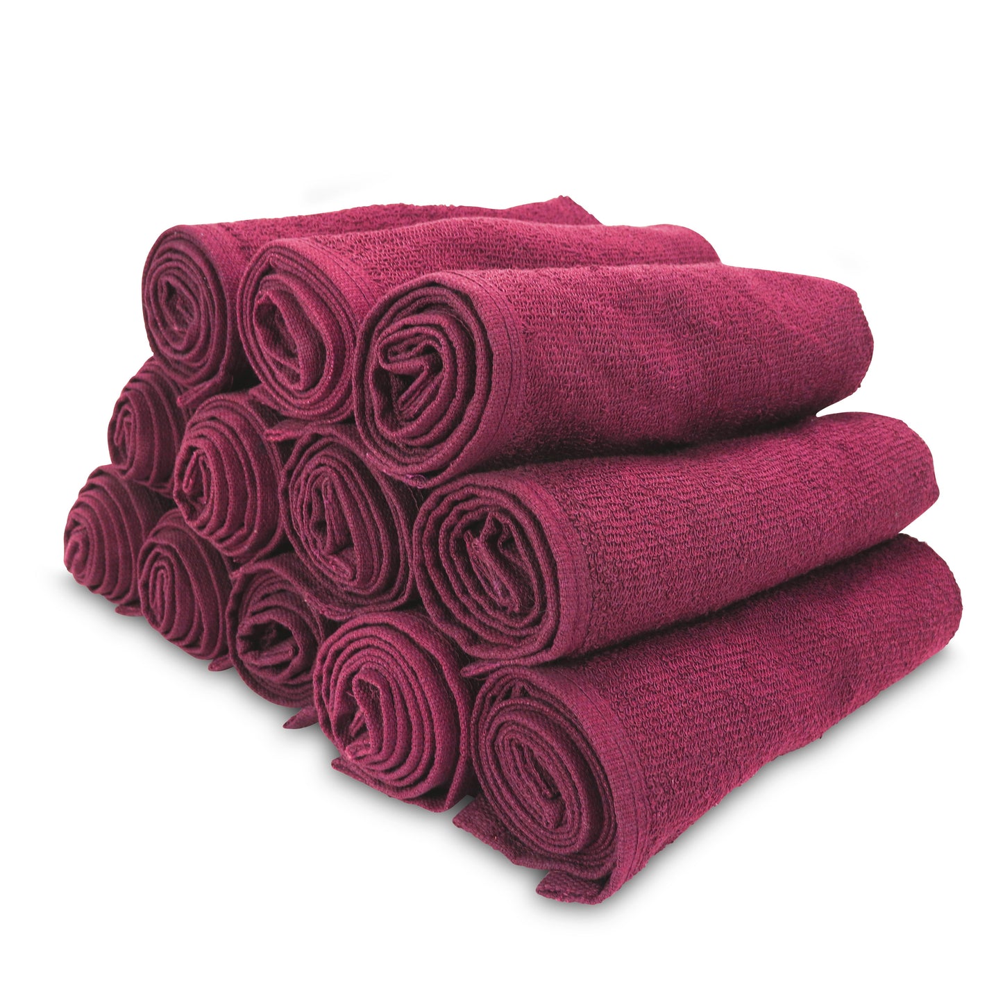 Hospeco® Cotton Salon Towel 16x28 Burgundy, 12/Pack (HOSBB-1628-3BUR)