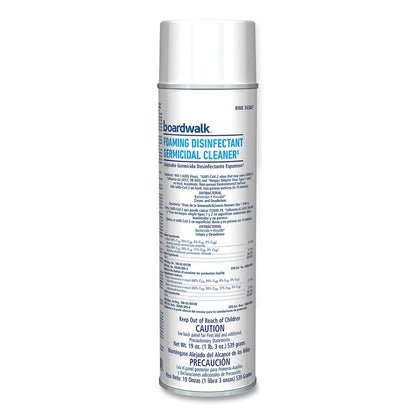 Boardwalk® Foaming Disinfectant Germicidal Cleaner, Flowery Scent, 19 oz Aerosol Can, 12/Carton (BWK343ACT)