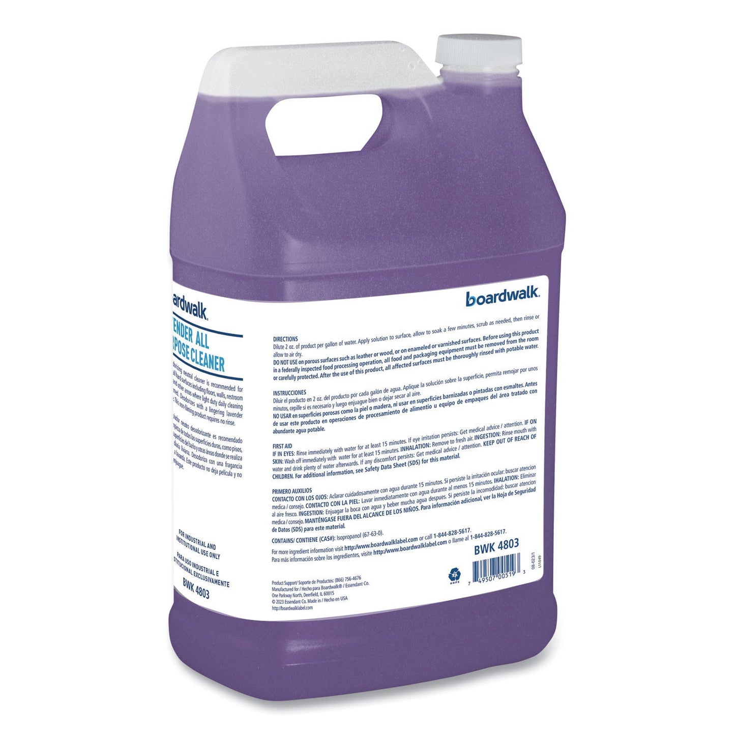 Boardwalk All Purpose Cleaner, Lavender Scent, 128 oz Bottle, 4/Carton (BWK4803)