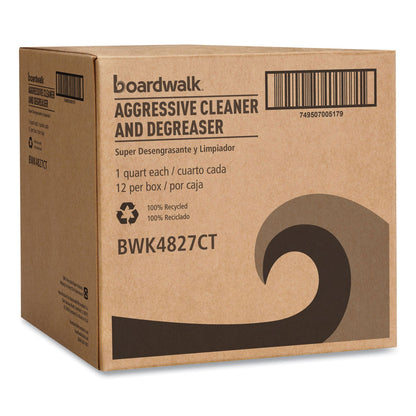 Boardwalk Aggressive Cleaner and Degreaser, Lemon Scent, 32 oz Bottle, 12/Carton (BWK4827)