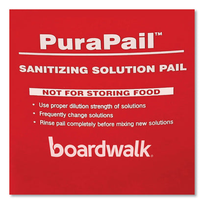 Boardwalk PuraPail, 6 qt, Polypropylene, Red/White (BWK6QTREDBKT)