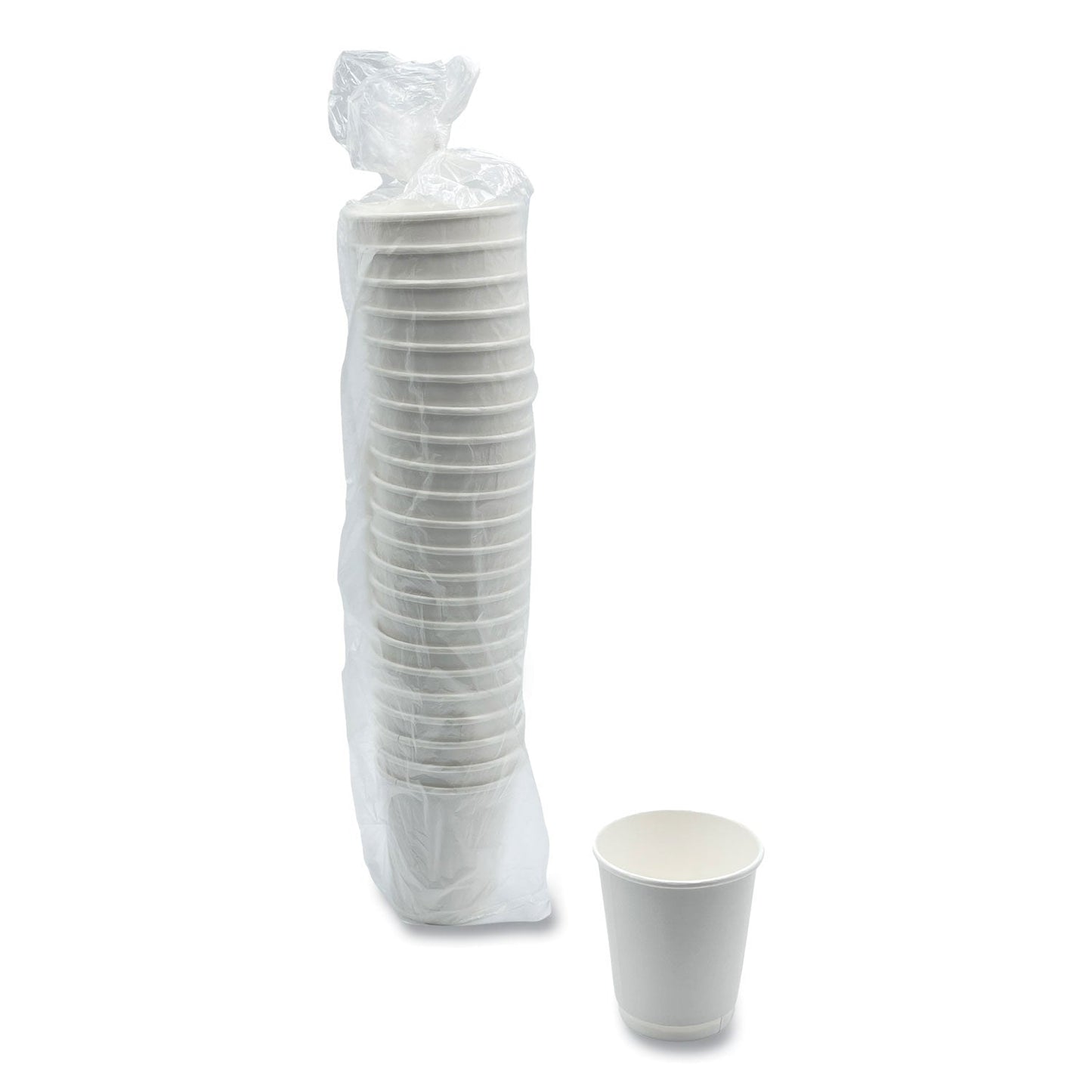 Boardwalk Paper Hot Cups, Double-Walled, 10 oz, White, 25/Pack (BWKDW10HCUPPK)