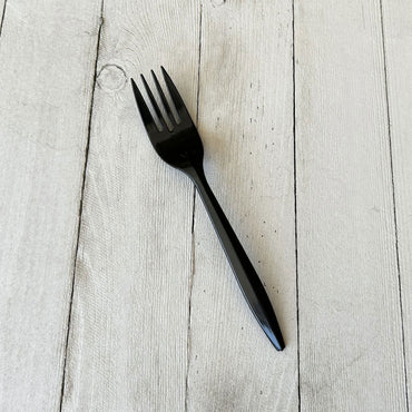 Boardwalk Mediumweight Polypropylene Cutlery, Fork, Black, 1,000/Carton (BWKFORKBLPP)