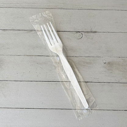 Boardwalk Heavyweight Wrapped Polystyrene Cutlery, Fork, White, 1,000/Carton (BWKFORKWHPSIW)