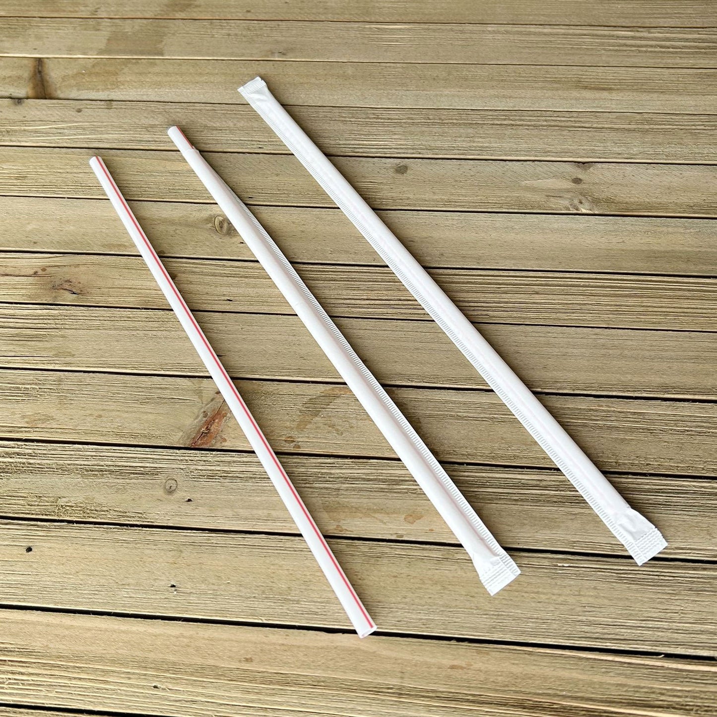 Boardwalk Wrapped Giant Straws, 10.25", Polypropylene, Red/White Striped, 1,200/Carton (BWKGST1025RW)