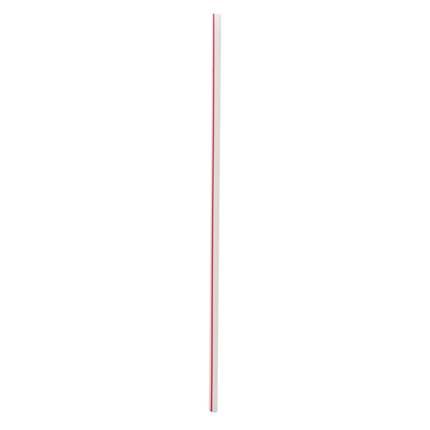 Boardwalk Wrapped Giant Straws, 10.25", Polypropylene, Red/White Striped, 1,200/Carton (BWKGST1025RW)