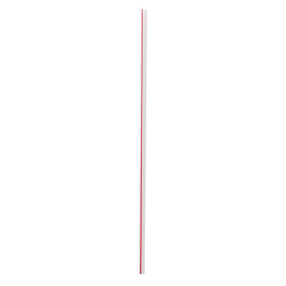 Boardwalk Wrapped Giant Straws, 10.25", Polypropylene, Red/White Striped, 1,200/Carton (BWKGST1025RW)