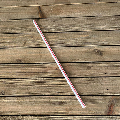 Boardwalk Jumbo Straws, 7.75", Polypropylene, Red/White Striped, 12,500/Carton (BWKJSTUW775RW)