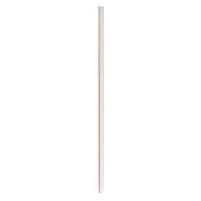 Boardwalk Wrapped Jumbo Straws, 10.25", Polypropylene, Red/White Striped, 2,000/Carton (BWKJSTW1025RW)