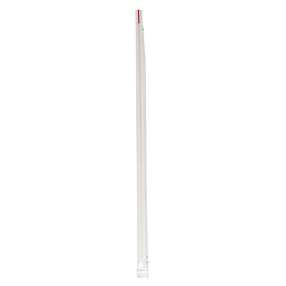 Boardwalk Wrapped Jumbo Straws, 10.25", Polypropylene, Red/White Striped, 2,000/Carton (BWKJSTW1025RW)