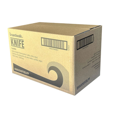 Boardwalk Mediumweight Polypropylene Cutlery, Knife, Black, 1,000/Carton (BWKKNIFEBLPP)