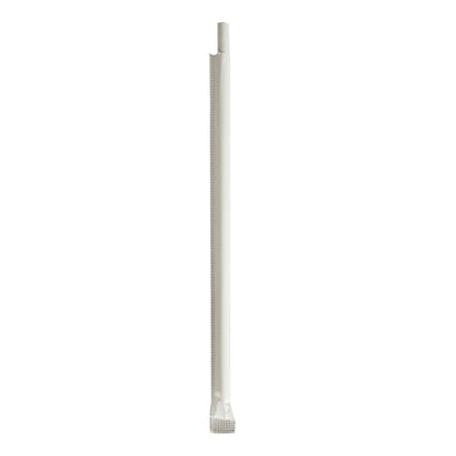 Boardwalk Wrapped Jumbo Paper Straws, 7.75", Paper, White, 1,280/Carton (BWKPPRSTRWIW)