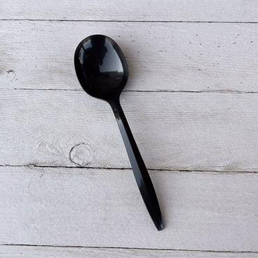 Boardwalk Mediumweight Polypropylene Cutlery, Soup Spoon, Black, 1,000/Carton (BWKSOUPBLMW)