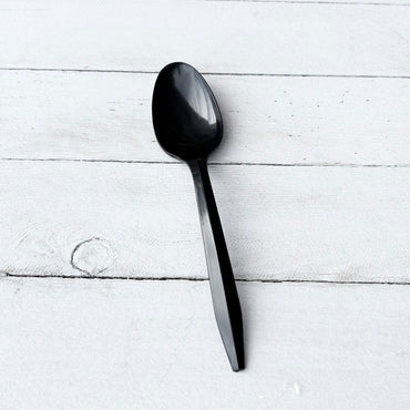 Boardwalk Mediumweight Polypropylene Cutlery, Teaspoon, Black, 1,000/Carton (BWKSPOONBLPP)