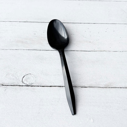 Boardwalk Mediumweight Polypropylene Cutlery, Teaspoon, Black, 1,000/Carton (BWKSPOONBLPP)