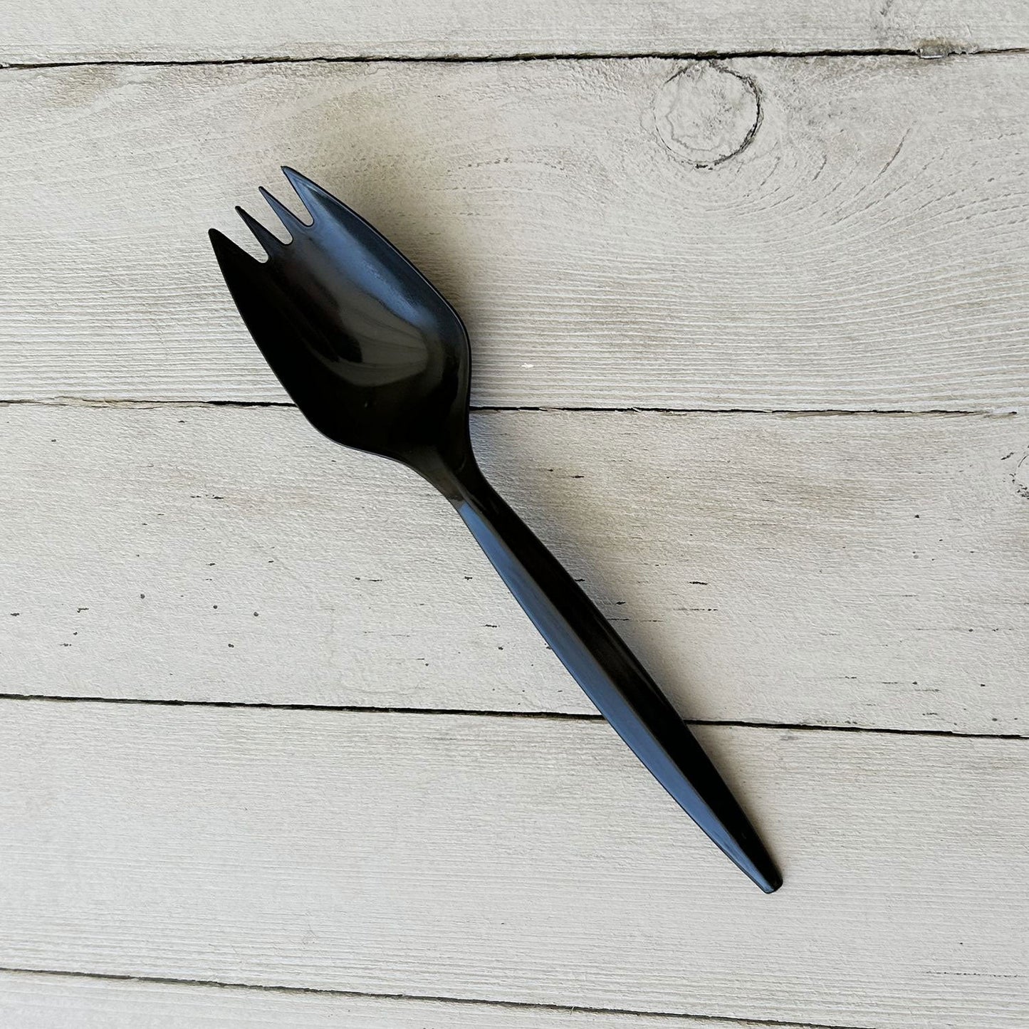 Boardwalk Mediumweight Polypropylene Cutlery, Spork, Black, 1,000/Carton (BWKSPORKBLPP)