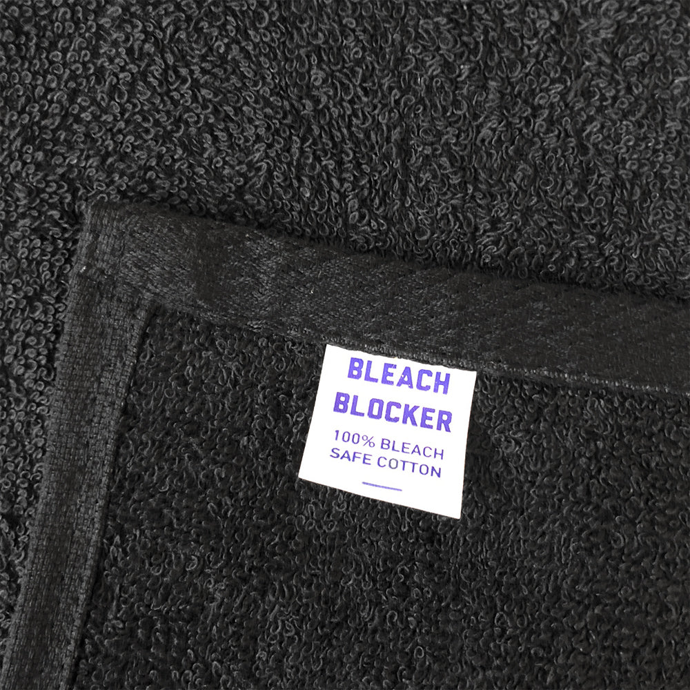 Hospeco® Cotton Salon Towel 16x28 Black, 12/Pack (HOSBB-1628-3BLK)