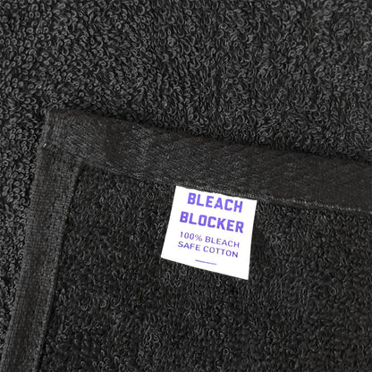 Hospeco® Cotton Salon Towel 16x28 Black, 12/Pack (HOSBB-1628-3BLK)
