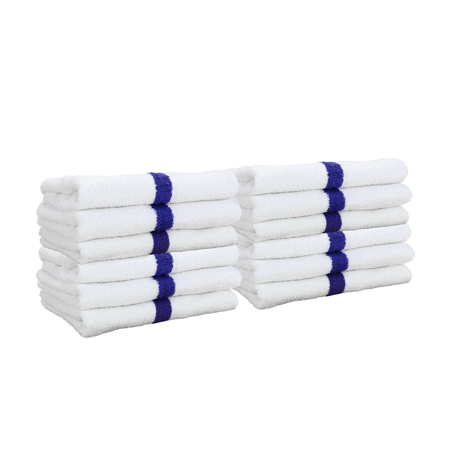 Hospeco® Power Gym Hand Towel 16x27 Blue Stripe, 120/Case (HOSPWR-1627-3BCS-CS)
