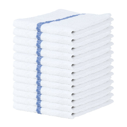 Hospeco® Qwick Wick Bar Mop Towel 30oz Blue Stripe, Case of 60 (HOSN030-W65-5DZ)