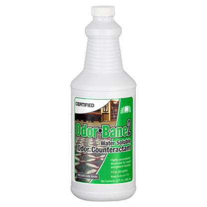 Hospeco® Odor-Bane® 2 Water Soluble Odor Counteractant, 12x1 Quart, Mountain Rain (HOSC283-007)