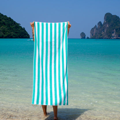 Hospeco® California Cabana Beach Towels 30x70 Green, 4/Pack (HOSPNP-CABANA-GR)