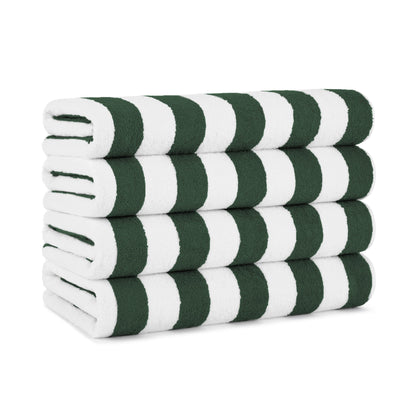 Arkwright Home California Cabana Beach Towel 30x70 Hunter Green (4/Pack) (PNP-CABANA-HG)