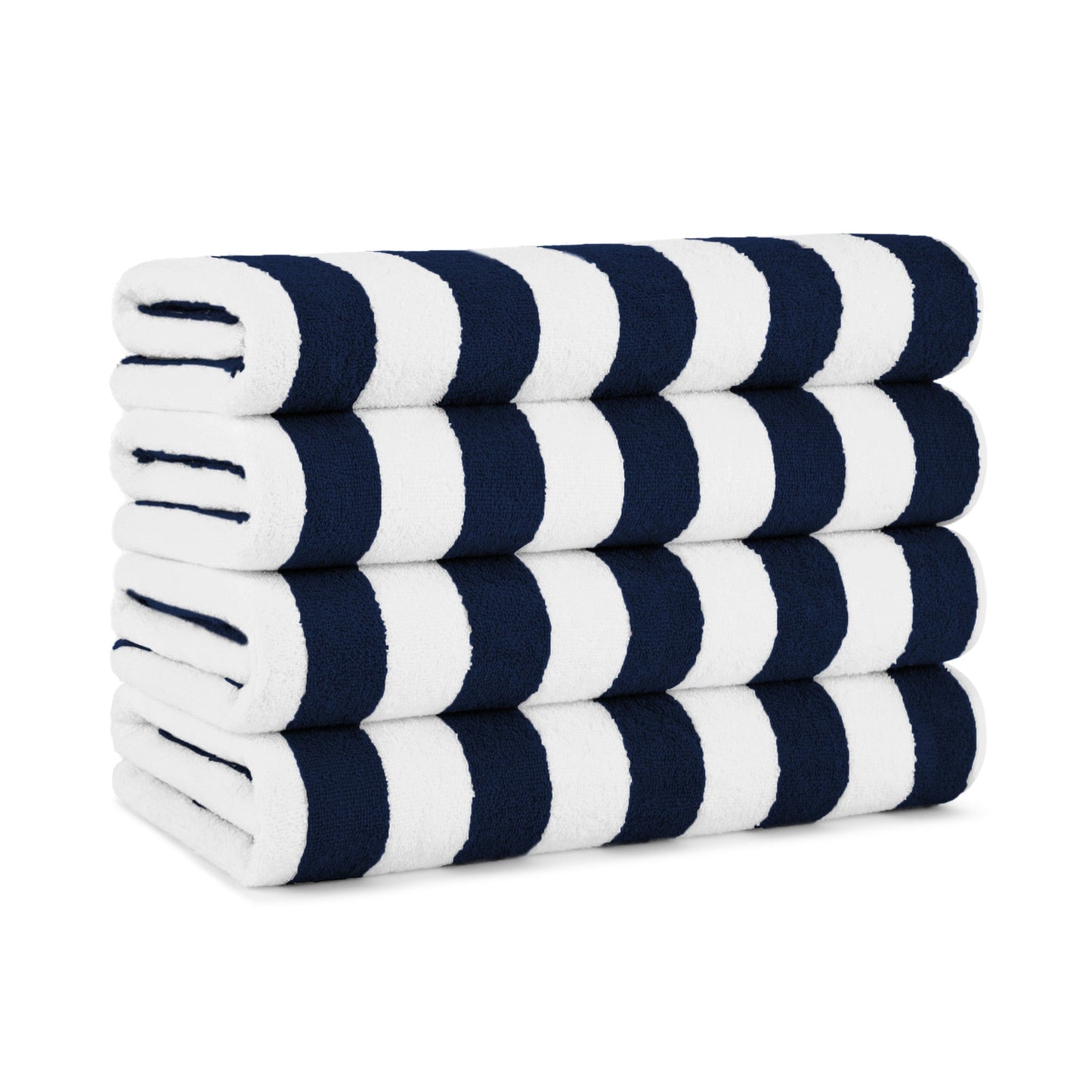 Arkwright Home California Cabana Beach Towels 30x70 Navy (4/Pack) (PNP-CABANA-NV)