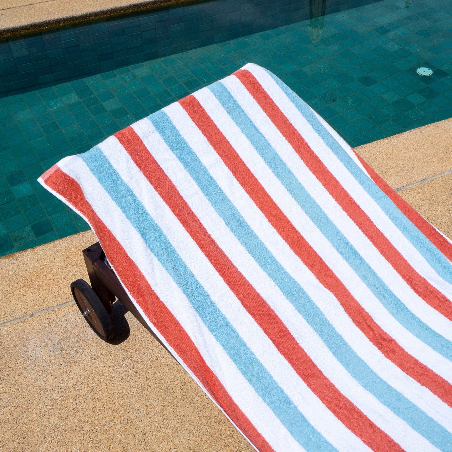 Hospeco® Cabo Cabana Beach Towel 30x70 Orange/Blue, 24/Case (HOSCABOCABANA-OR-BL-CS)