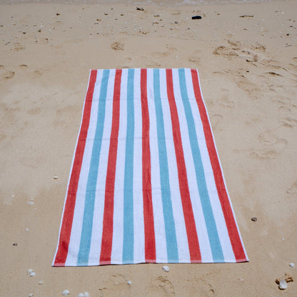 Hospeco® Cabo Cabana Beach Towel 30x70 Orange/Blue, 24/Case (HOSCABOCABANA-OR-BL-CS)