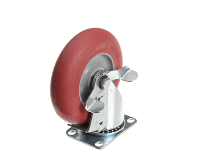 Carter-Hoffmann 18301-5288 5"Swivel Caster W/Brk Red (CAR18301-5288)