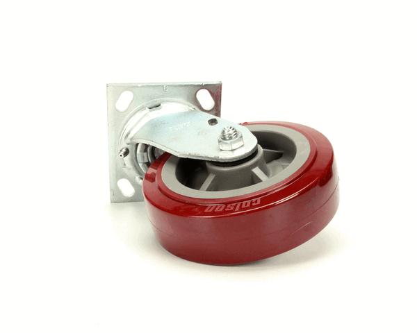 Carter-Hoffmann 18301-6214 6" Swivel Red Poly -Cw- (CAR18301-6214)